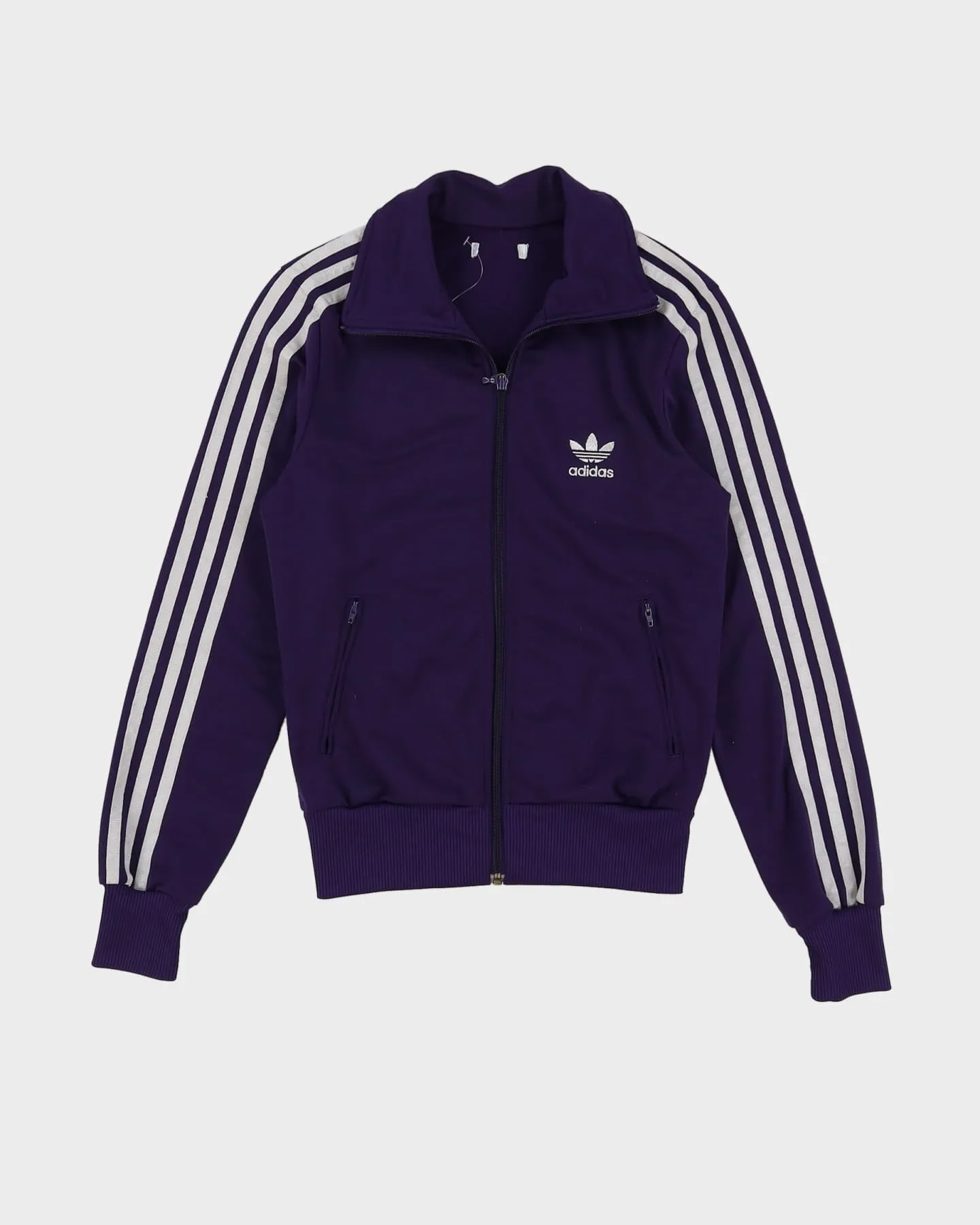 00s Adidas Purple / White Stripe Track Jacket - S / XS