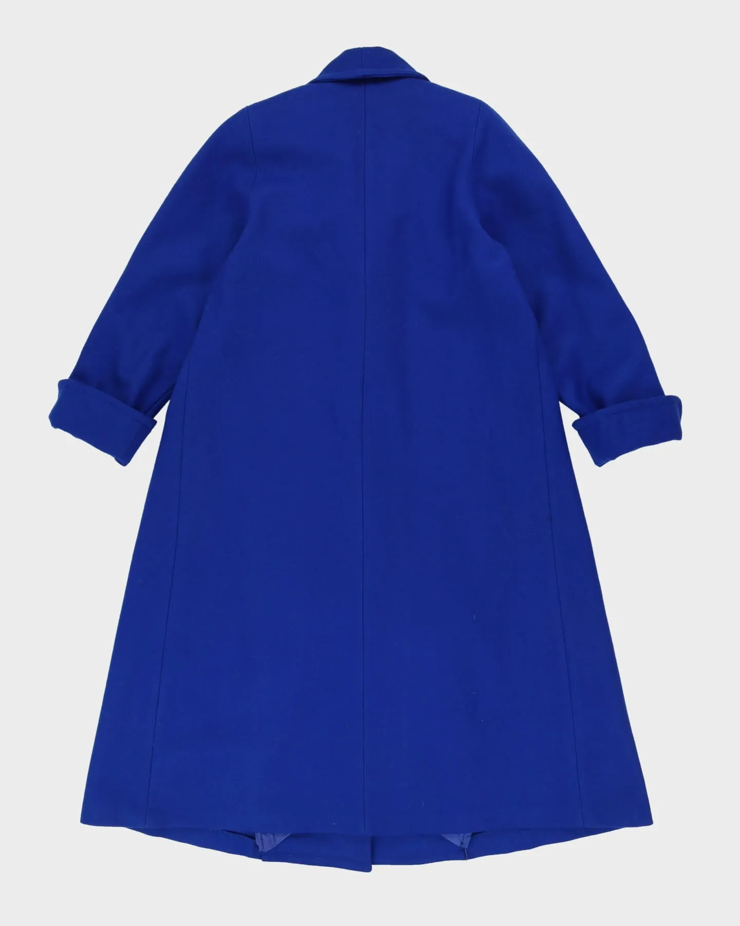 00s Blue Open-Style Overcoat - M