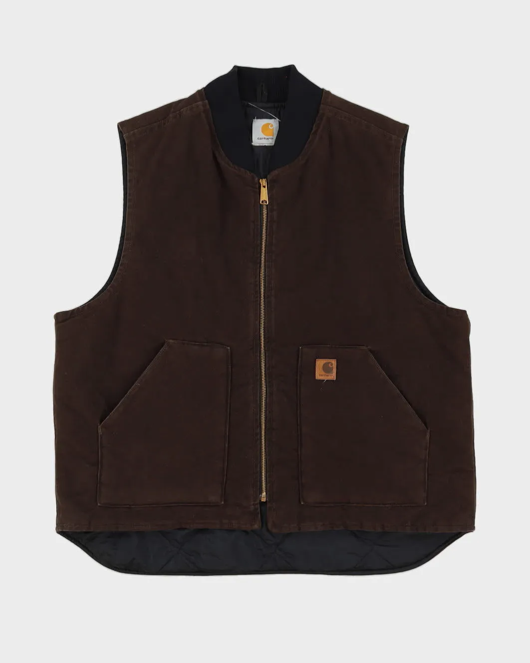 00s Carhartt Brown Workwear Gilet -XL