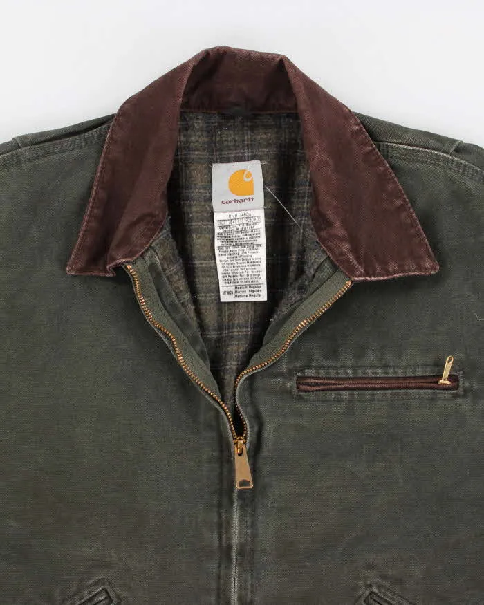 00s Carhartt Faded Green Workwear Jacket - M