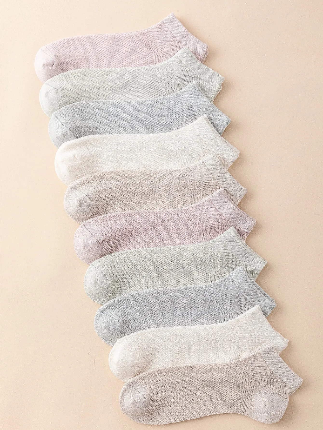 10pairs Solid Ankle Socks