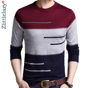 2022 Male Pullover Sweater Men Knitted Jersey Striped Sweaters Mens Knitwear Clothes Sueter Hombre C