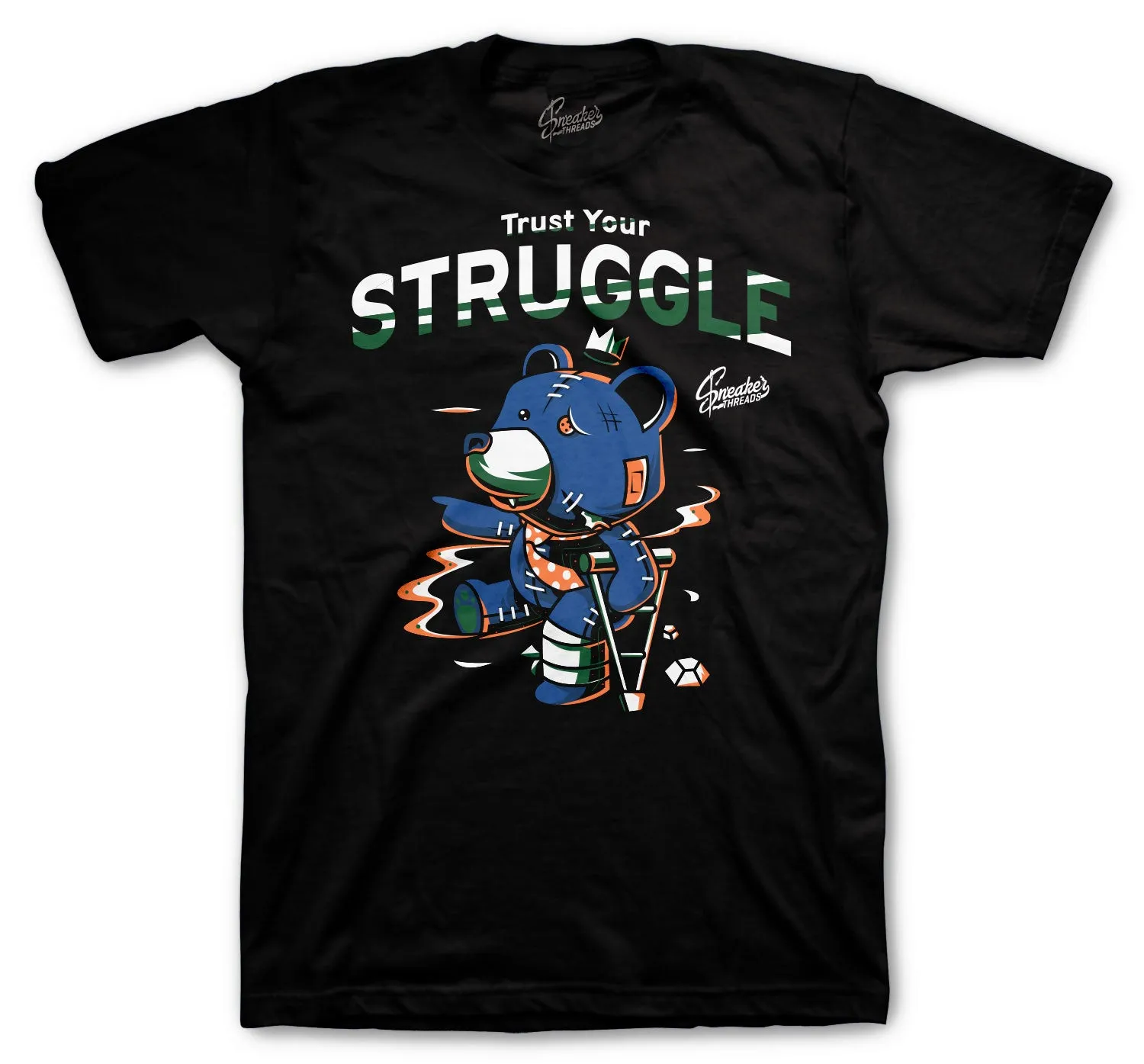 700 Bright Blue Shirt - Trust Your Struggle - Black