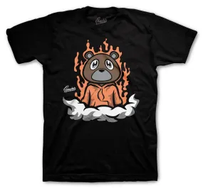 700 Wash Orange Shirt - Fly Bear - Black