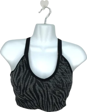 Aybl Grey Animal Print Sports Bra UK S