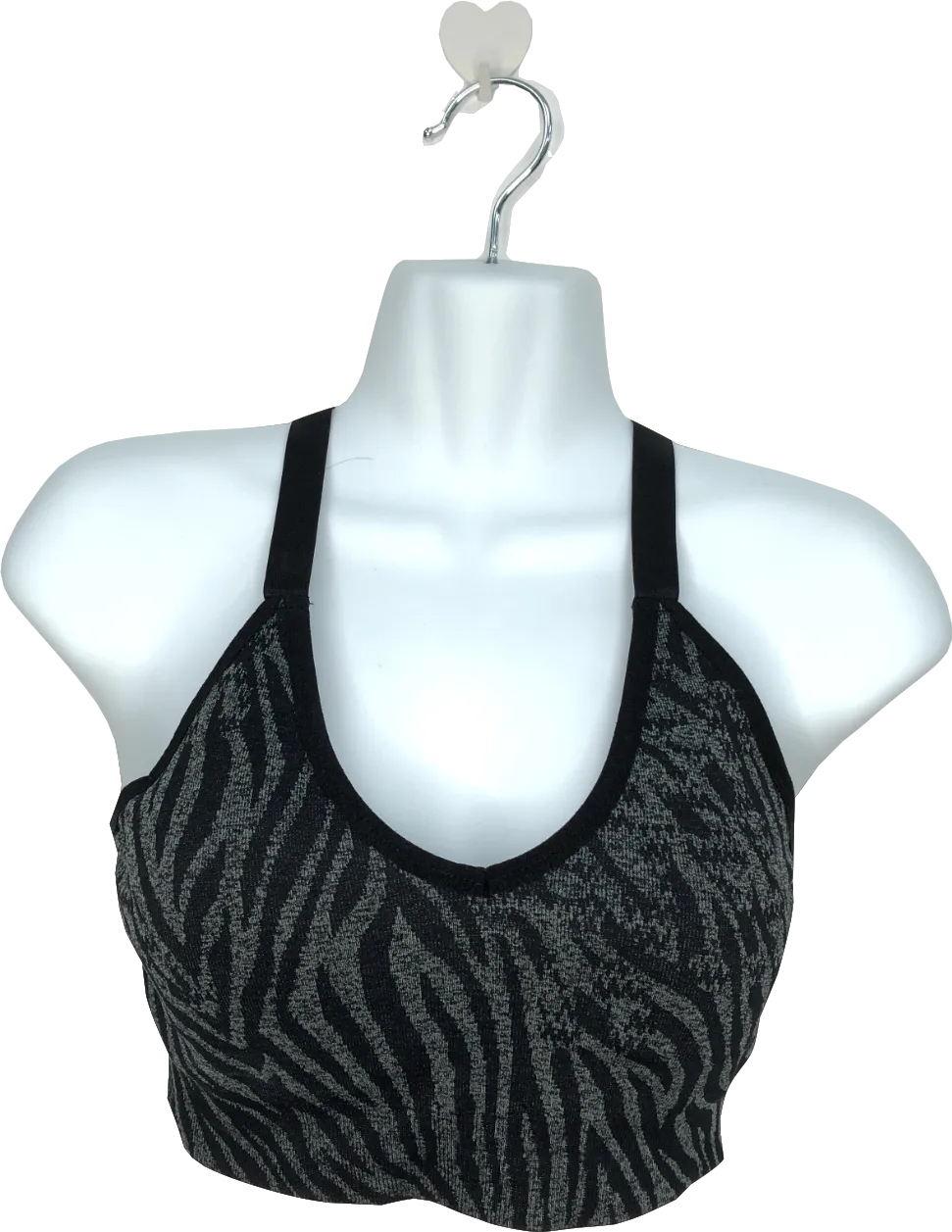 Aybl Grey Animal Print Sports Bra UK S