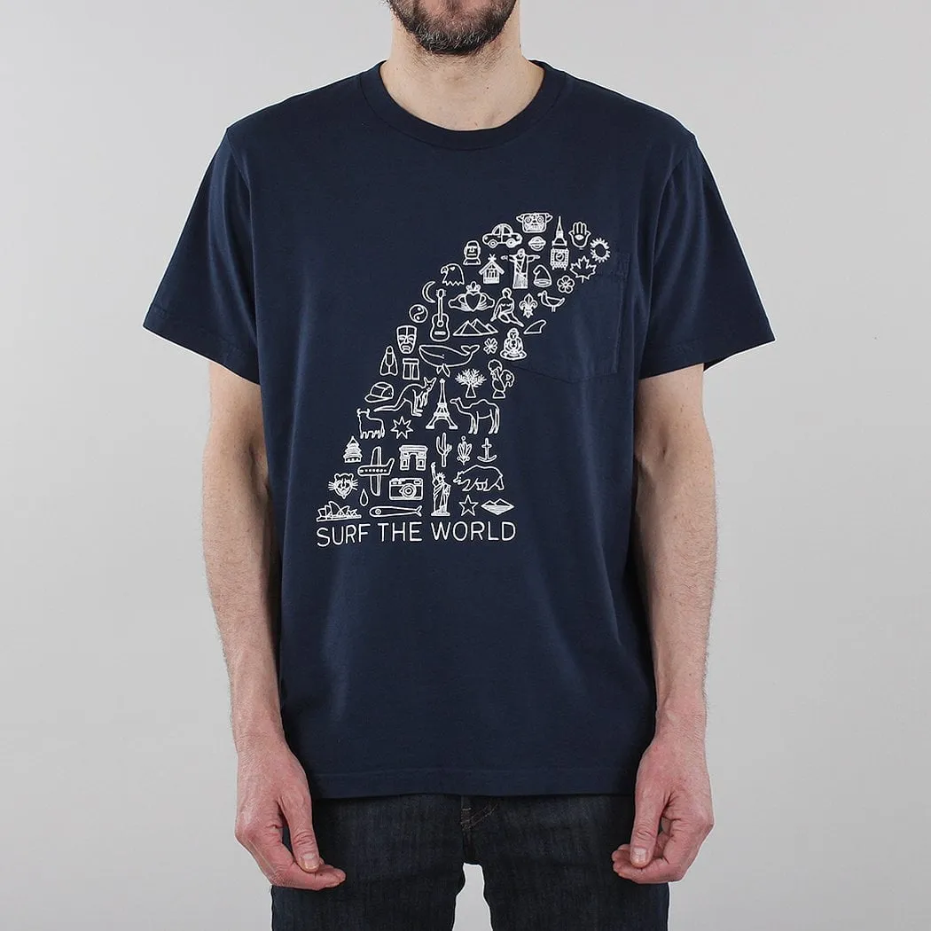 Battenwear Surf The World Pocket T-Shirt