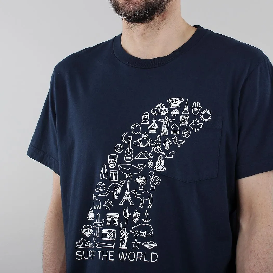 Battenwear Surf The World Pocket T-Shirt