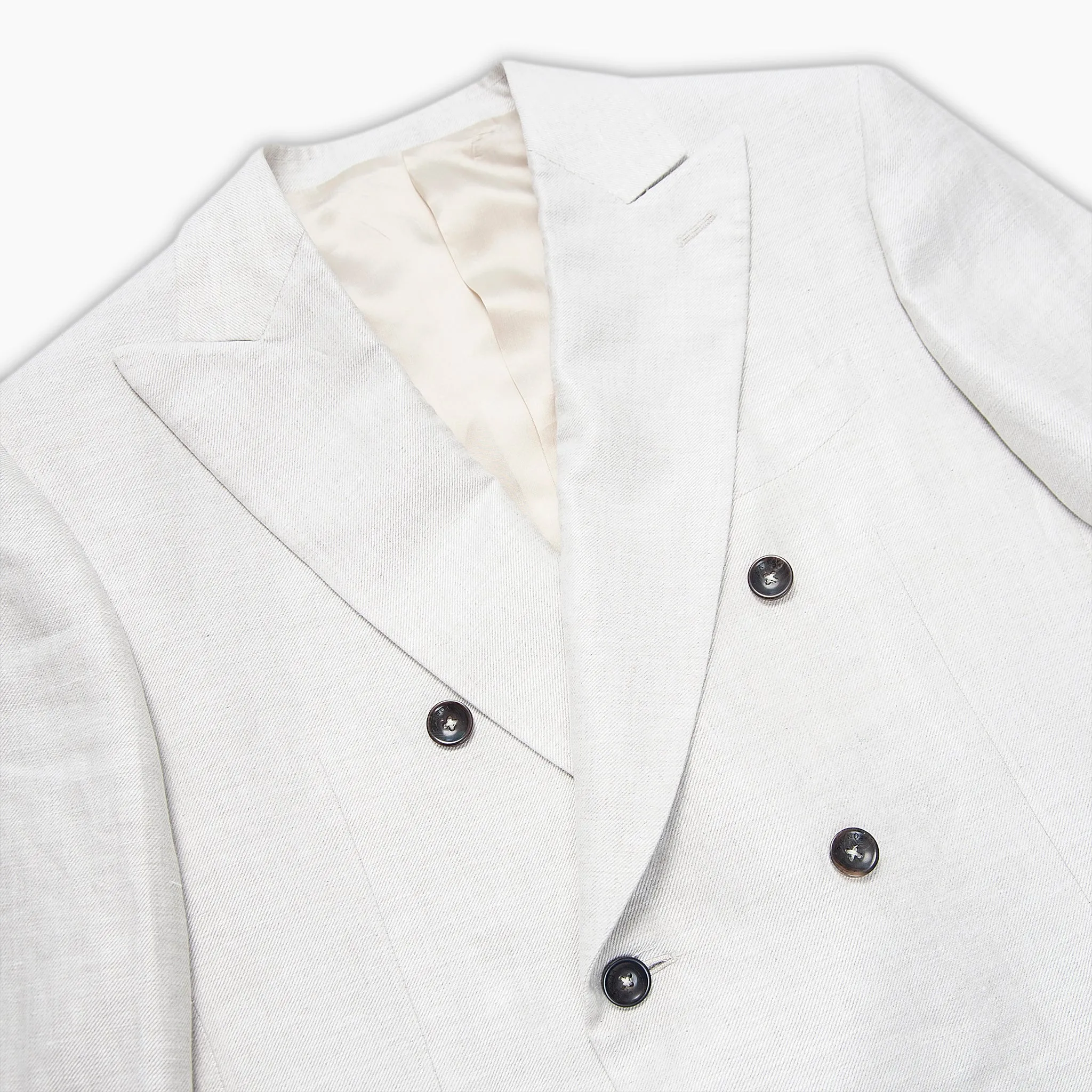 Beckett double breasted blazer Twill Linen