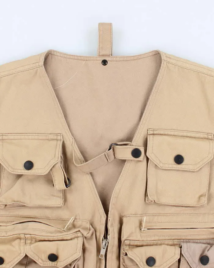 Beige Utility Vest - M