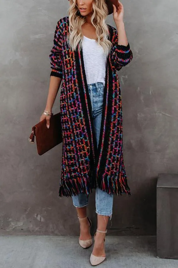 Best Version Fringe Knit Duster Cardigan