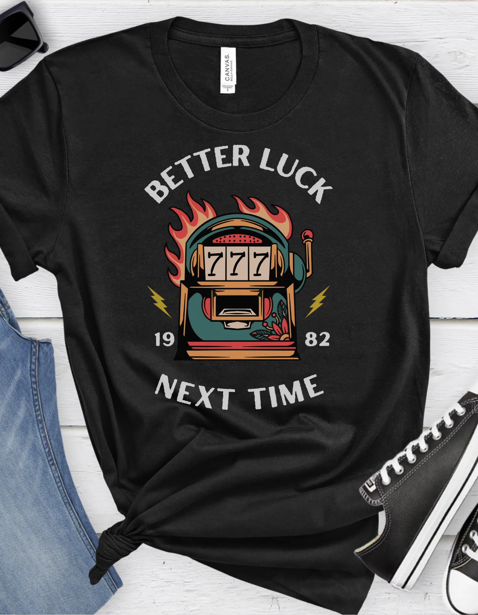 Better Luck Next Time Tattoo T-shirt / Traditional Tattoo Tee Shirt / Punk Rock Clothing Tshirt Rockabilly Psychobilly Freak Goth