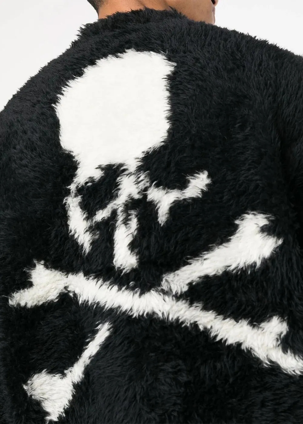 Black Alpaca Logo Cardigan