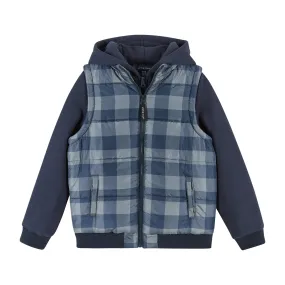 Boys Hoodie Vest Combo Jacket (Size 7 -16 Years) | Navy