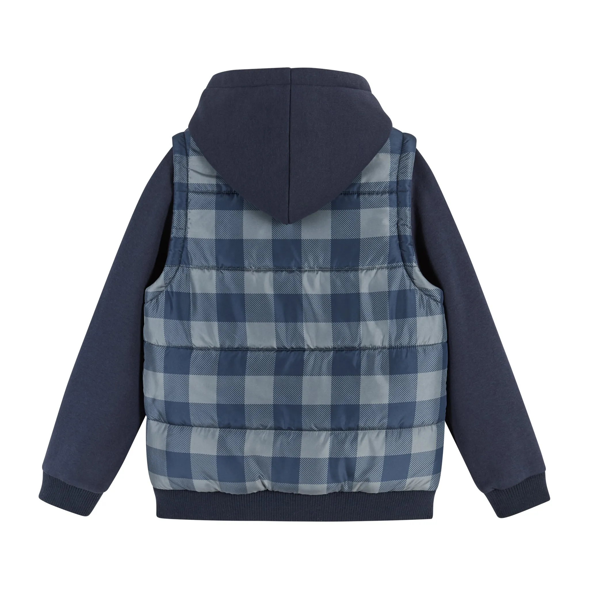 Boys Hoodie Vest Combo Jacket (Size 7 -16 Years) | Navy