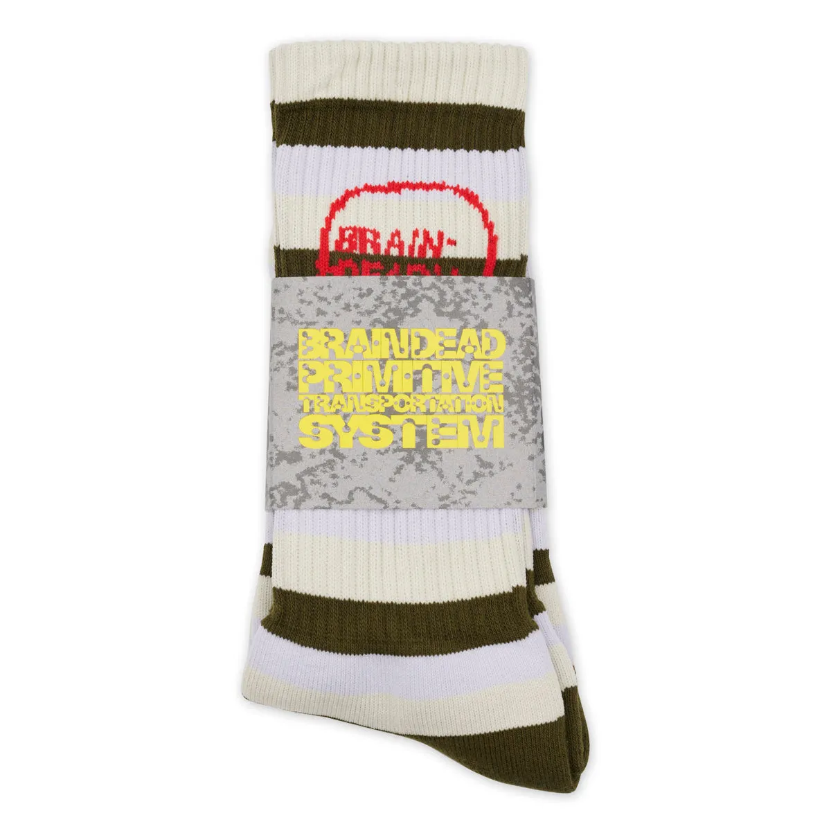 Brain Dead Striped Logo Head Sock