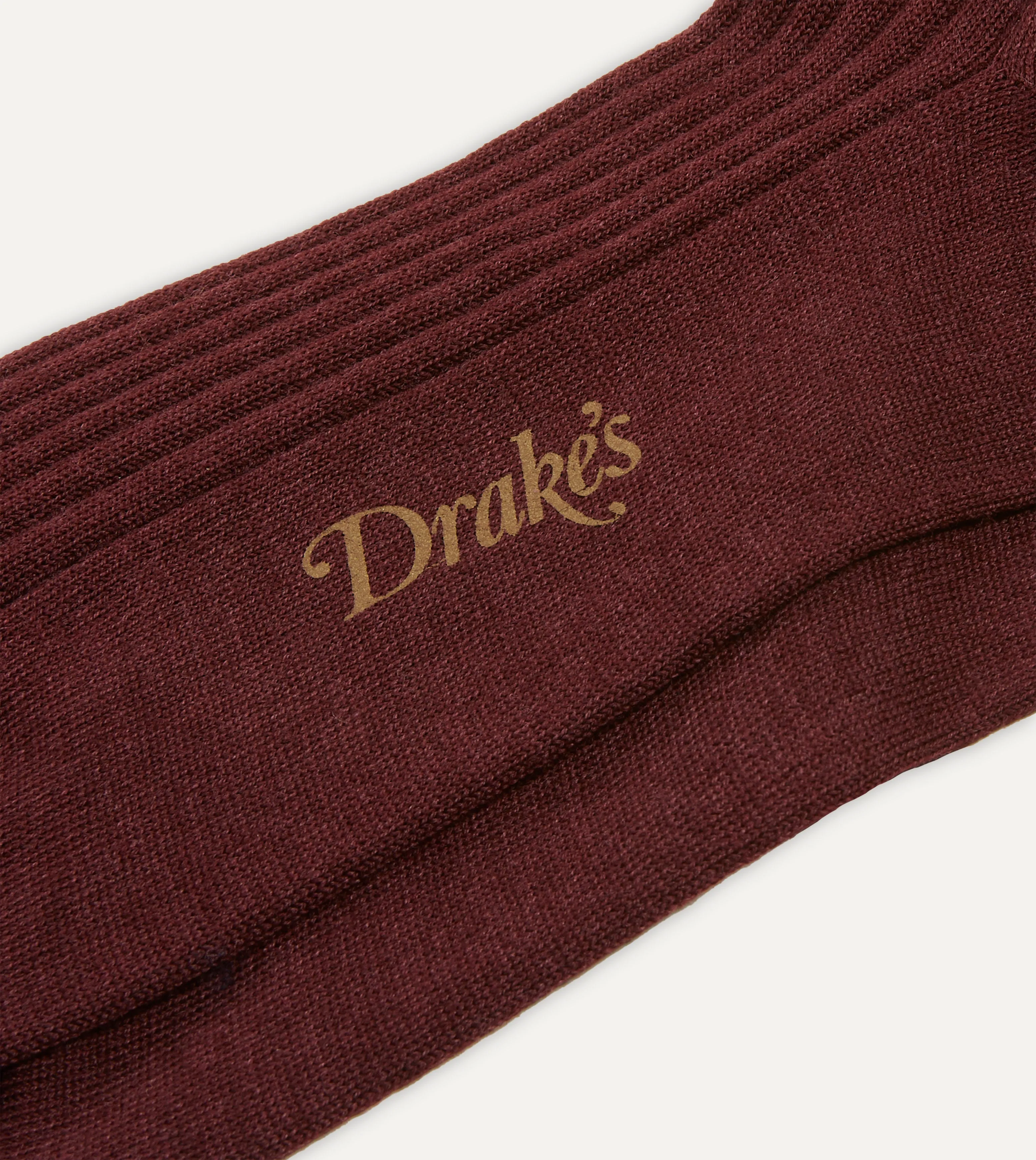 Burgundy Wool Over-The-Calf Socks