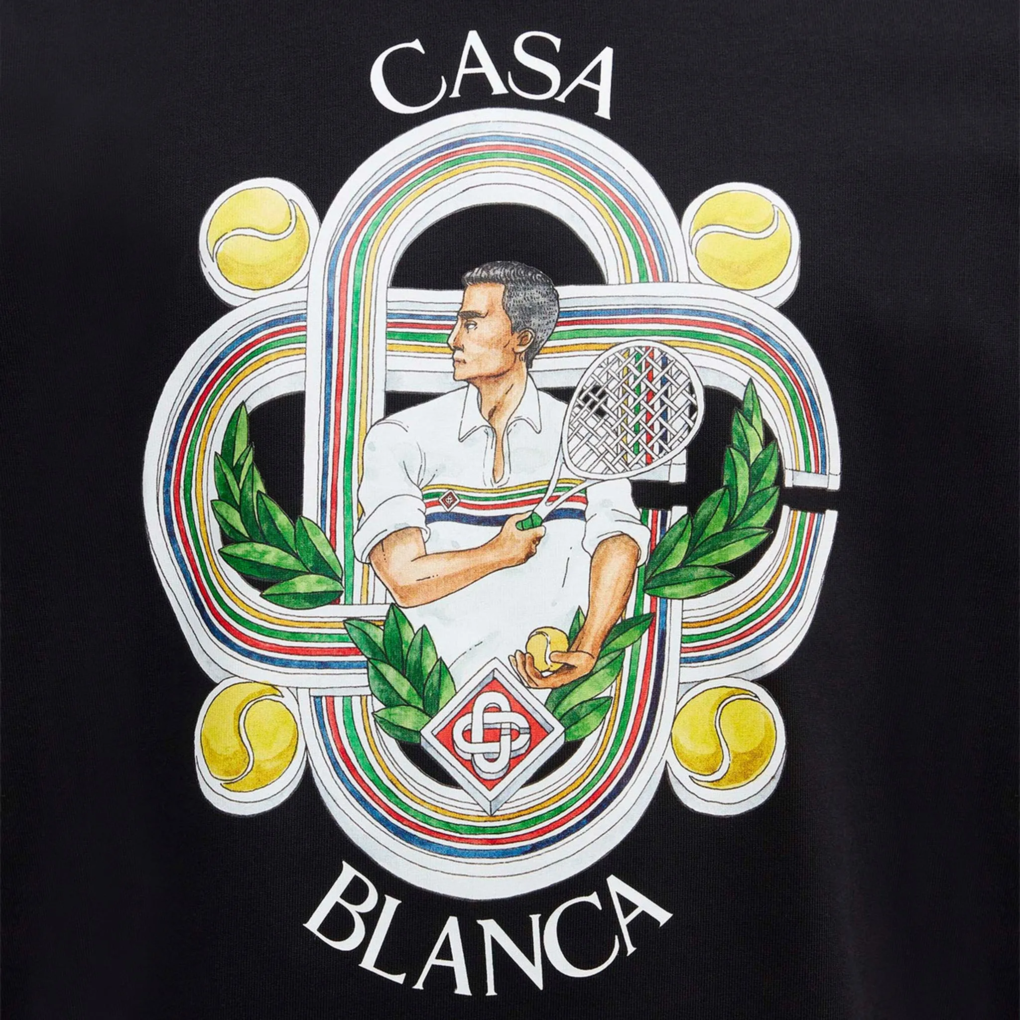 Casablanca Le Joueur T Shirt Black