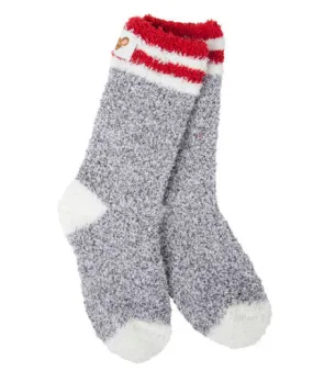 Charcoal Rugby Mouse Creek Cozy Crew Socks (Size 1-4)