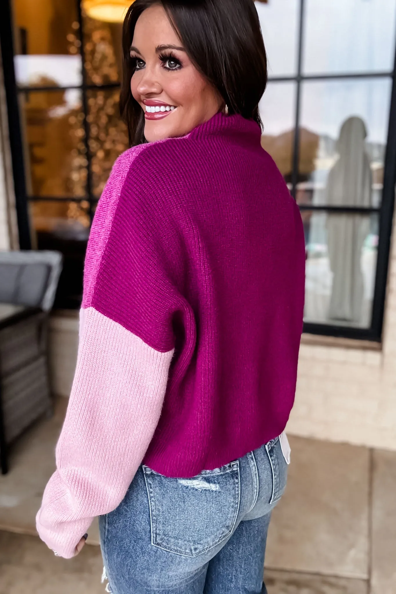 Color Block Oversized Sweater