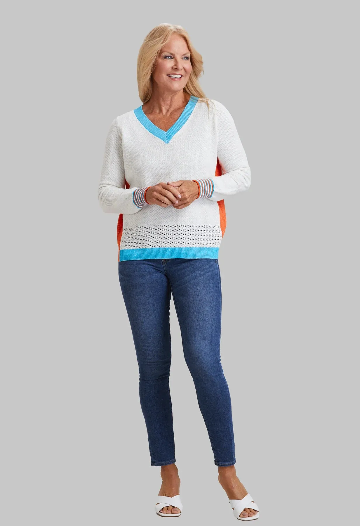 Colorblock Vneck