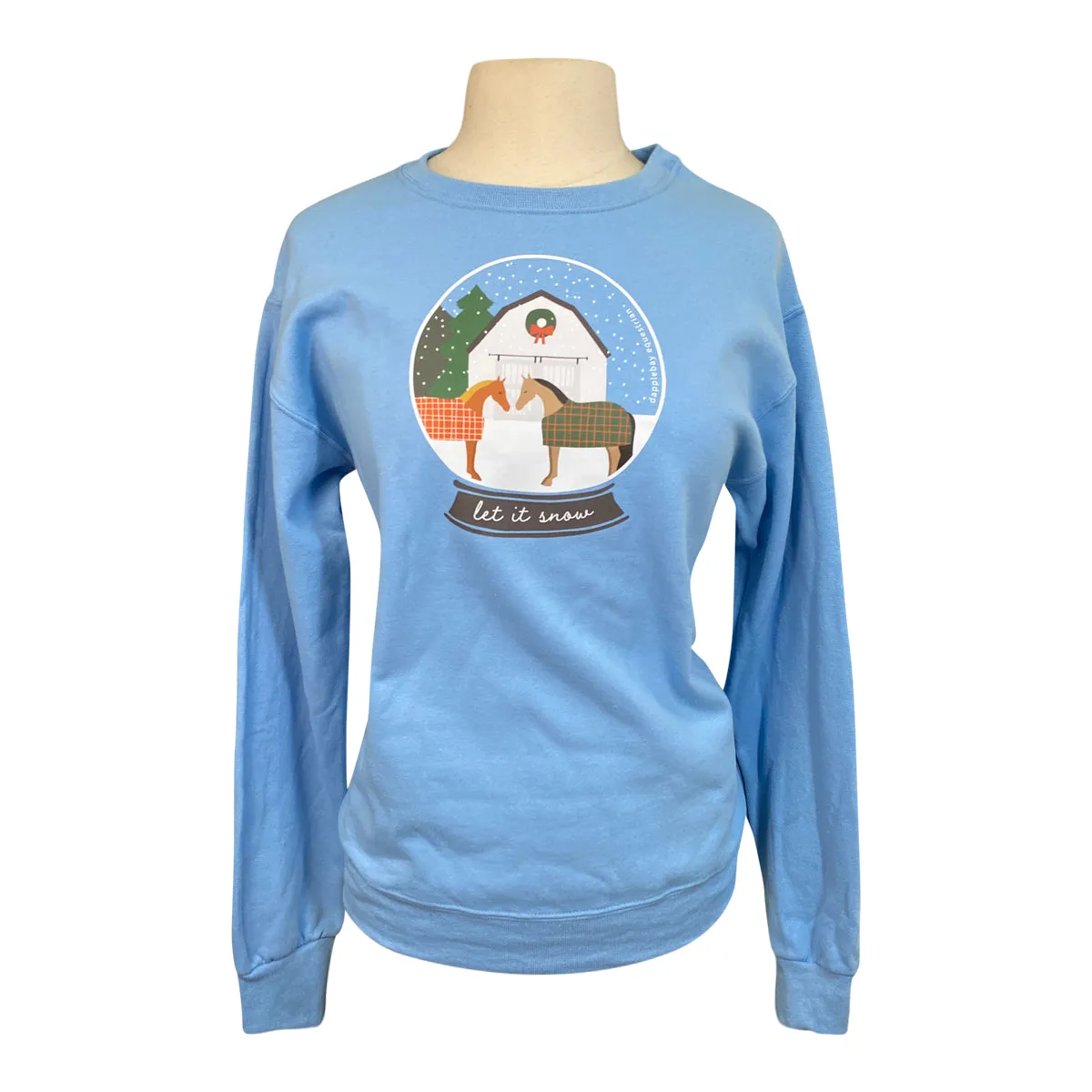 Dapplebay 'Let it Snow' Sweatshirt in Ice Blue - Women's Large