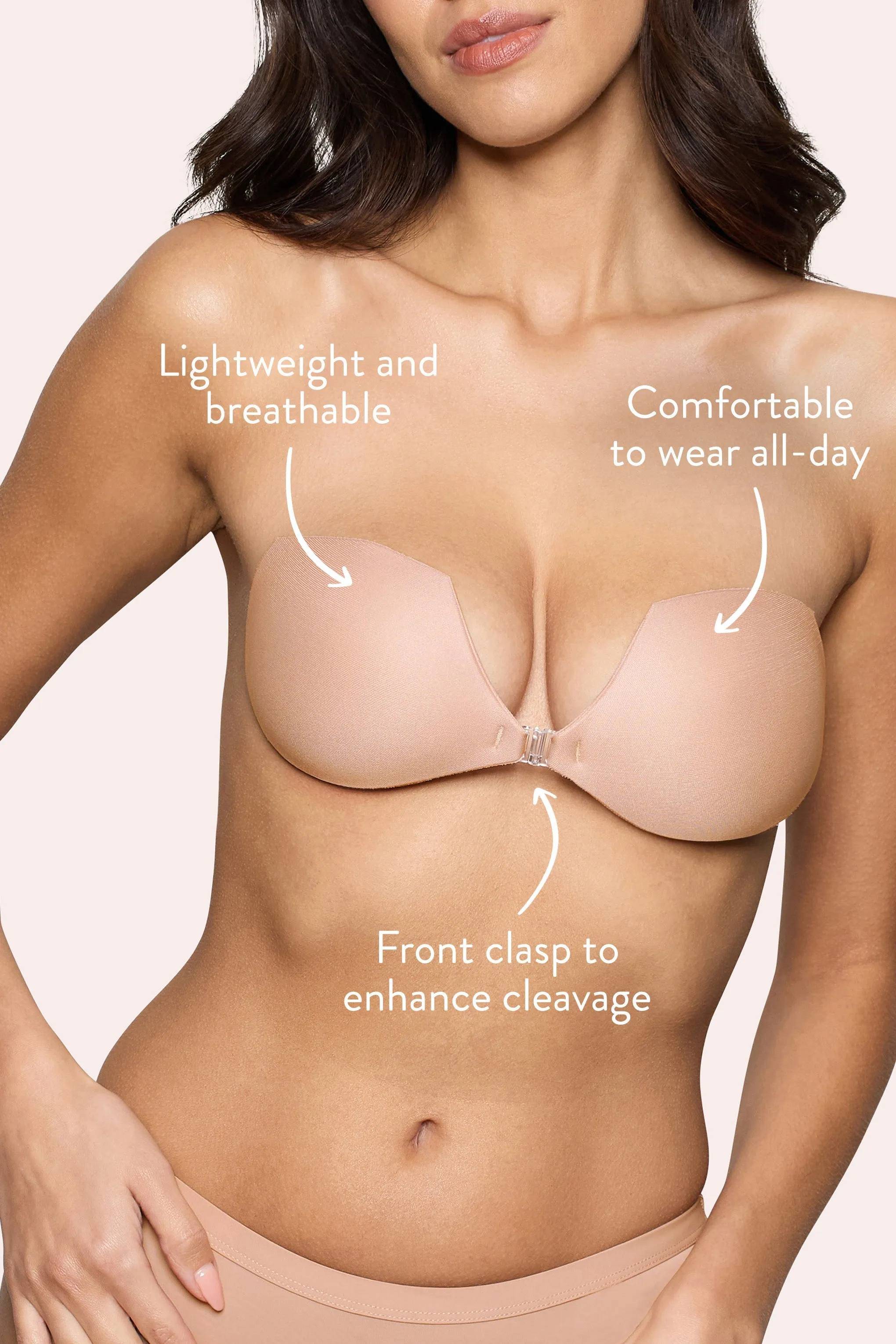 Demi Sticky Bra | Boomba Beige Demi Sticky Bra