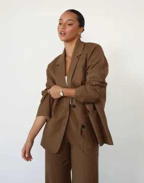 Devyn Blazer (Brown Pinstripe)