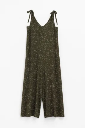 Elk The Label - Jorunn Jumpsuit - Olive/pink Spot Mikro Print