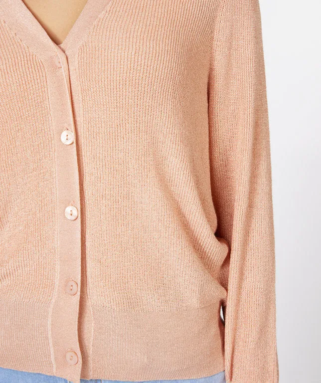 Esqualo Knit Cardigan | Peach