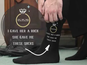 Funny Personalized Wedding Day Socks For The Groom