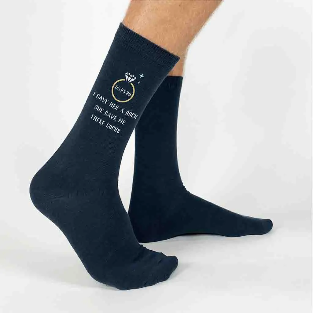 Funny Personalized Wedding Day Socks For The Groom