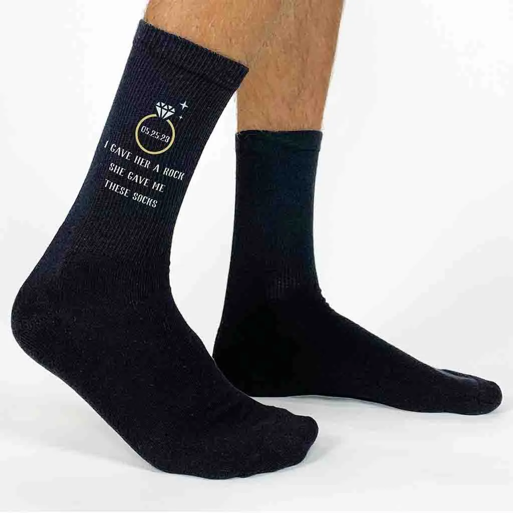 Funny Personalized Wedding Day Socks For The Groom