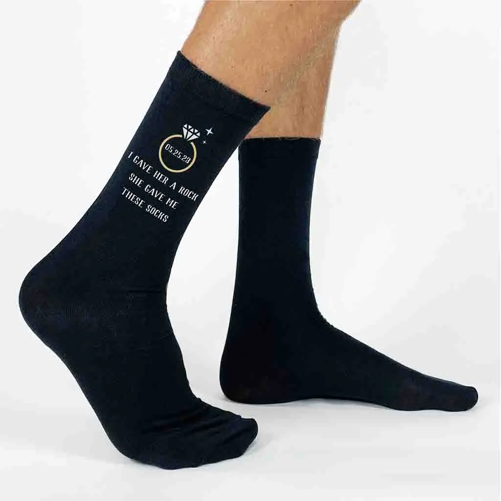 Funny Personalized Wedding Day Socks For The Groom