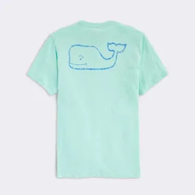 Garment Dyed Slub Vintage Whale Short Sleeve T-Shirt