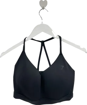 gymshark Black Studio Sports Bra Medium Support UK XL