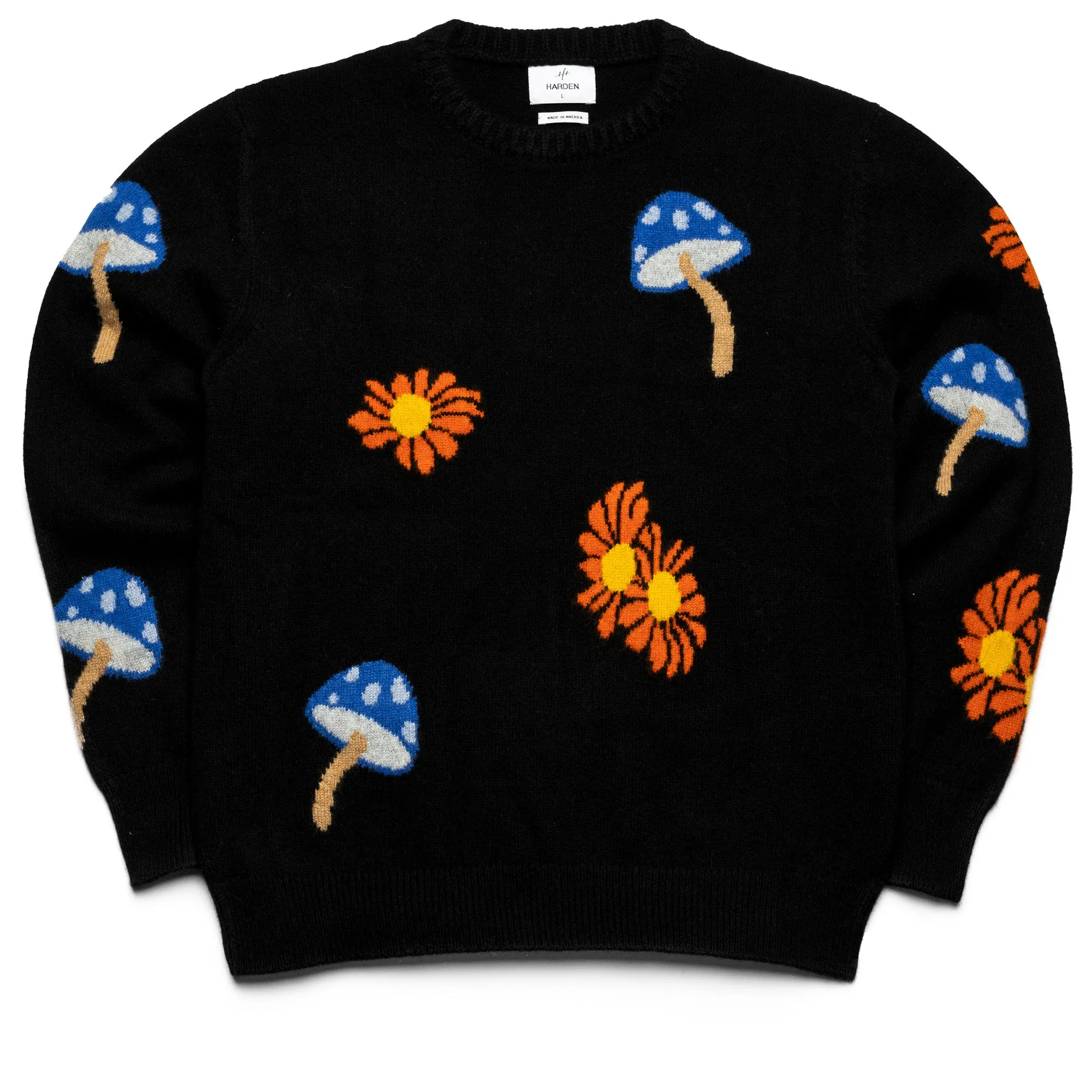 Harden Shrooming Daisy Crew - Black