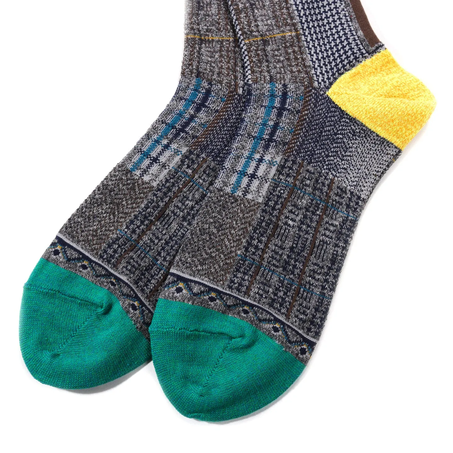 KAPITAL 144 YARNS TWEED CLOTH SOCKS GRAY