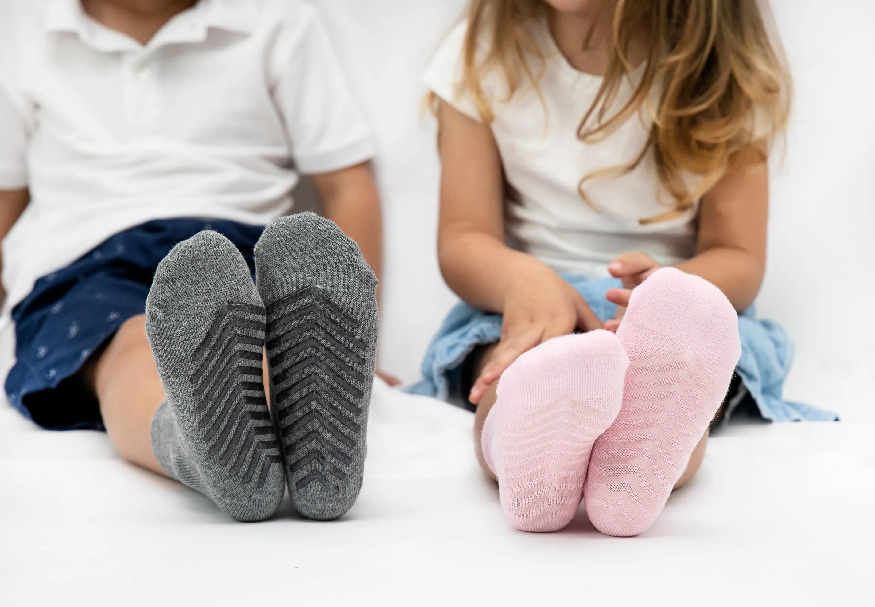 Kid's Pink Multi Anti-Slip Socks (4 pairs)