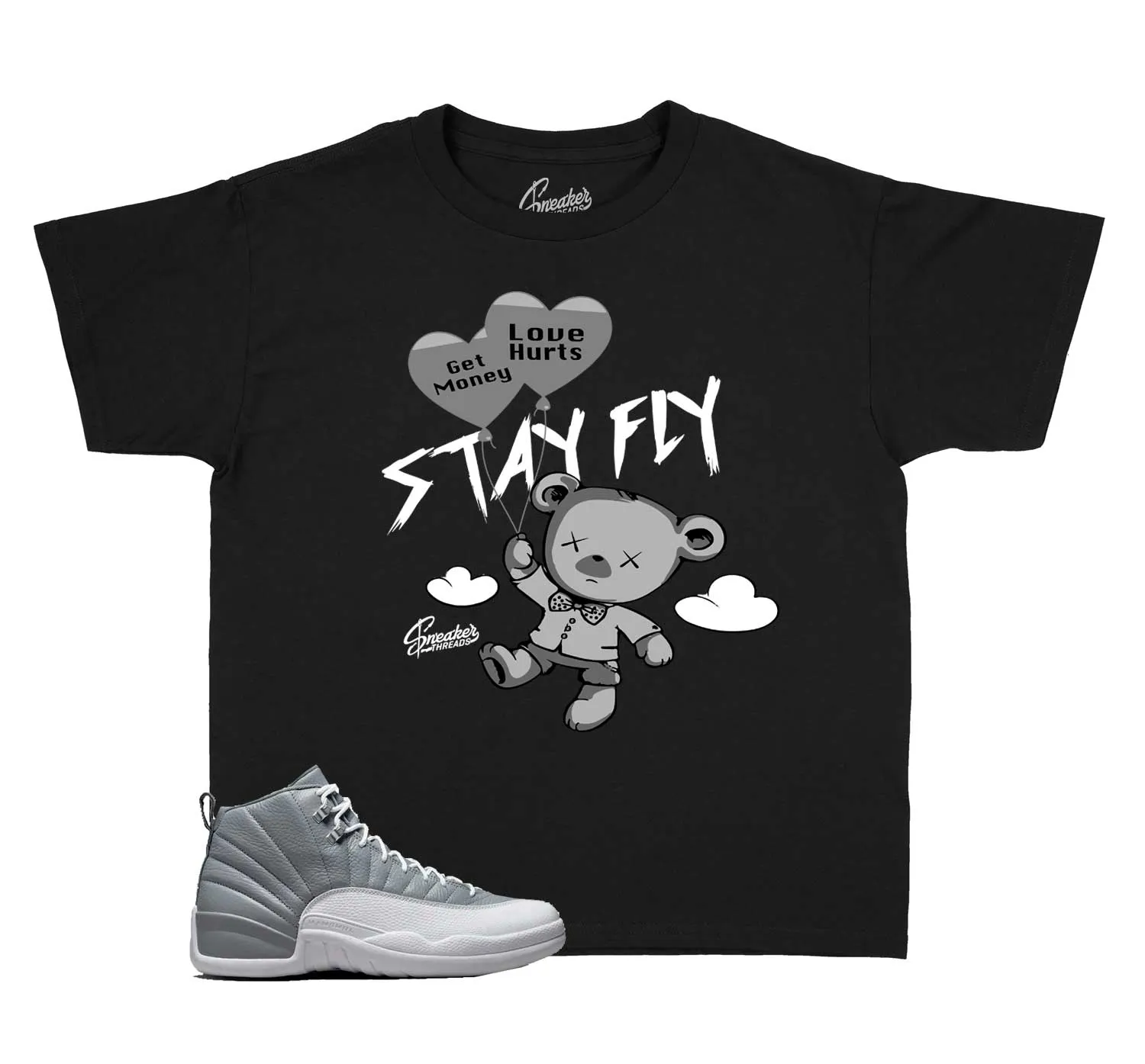 Kids Stealth 12 Shirt - Money Over Love - Black