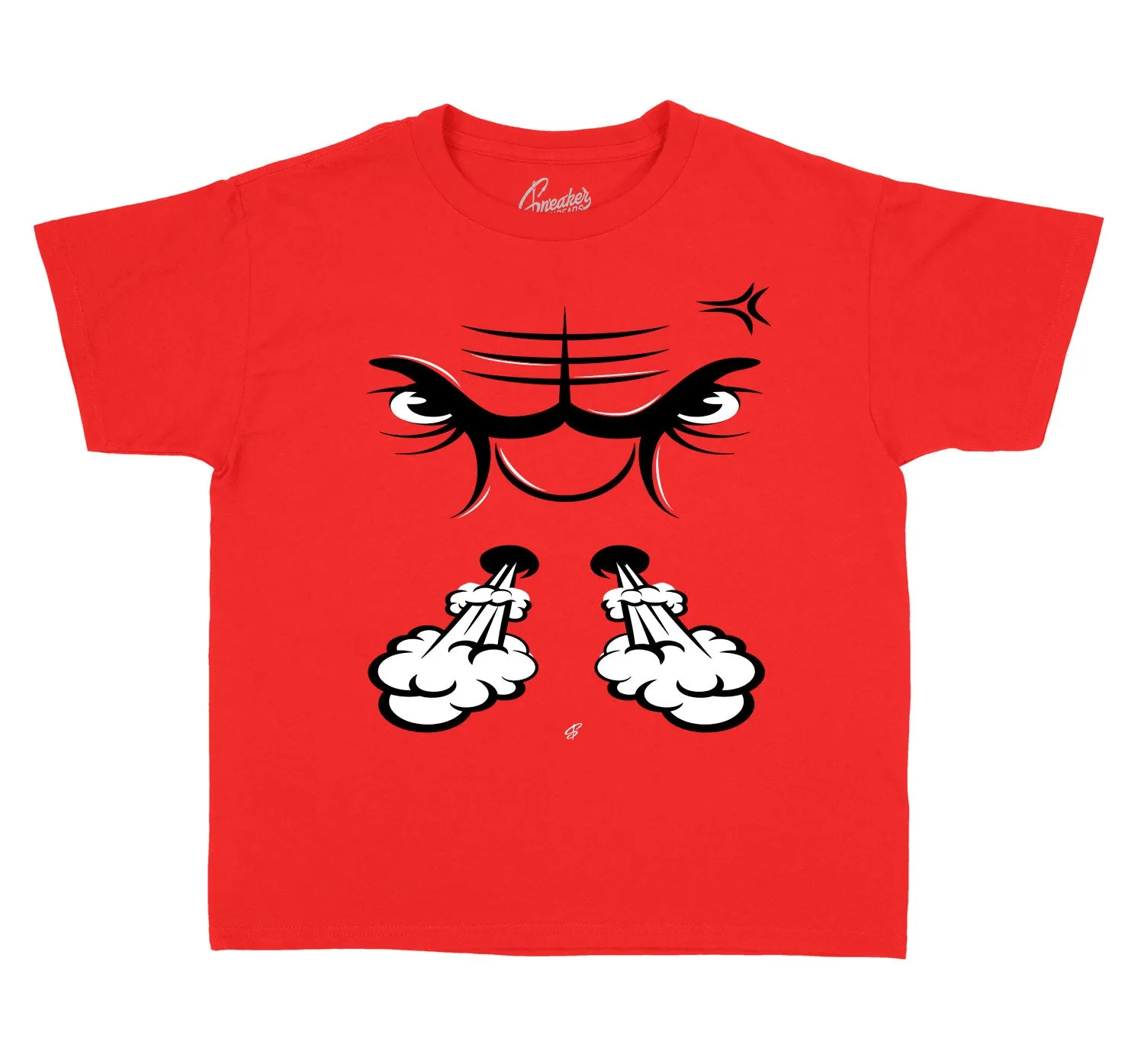 Kids Twist 12 Shirt - Raging Face - Red