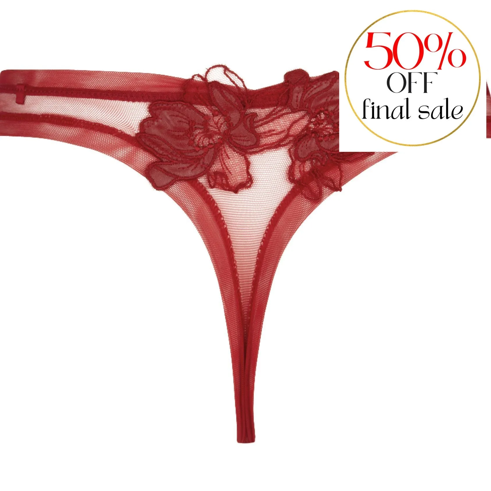 Lise Charmel Glamour Couture Thong ACH0007 in Rouge Cuir