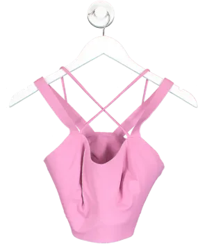 Lululemon Pink Like A Cloud Longline Sports Bra UK L