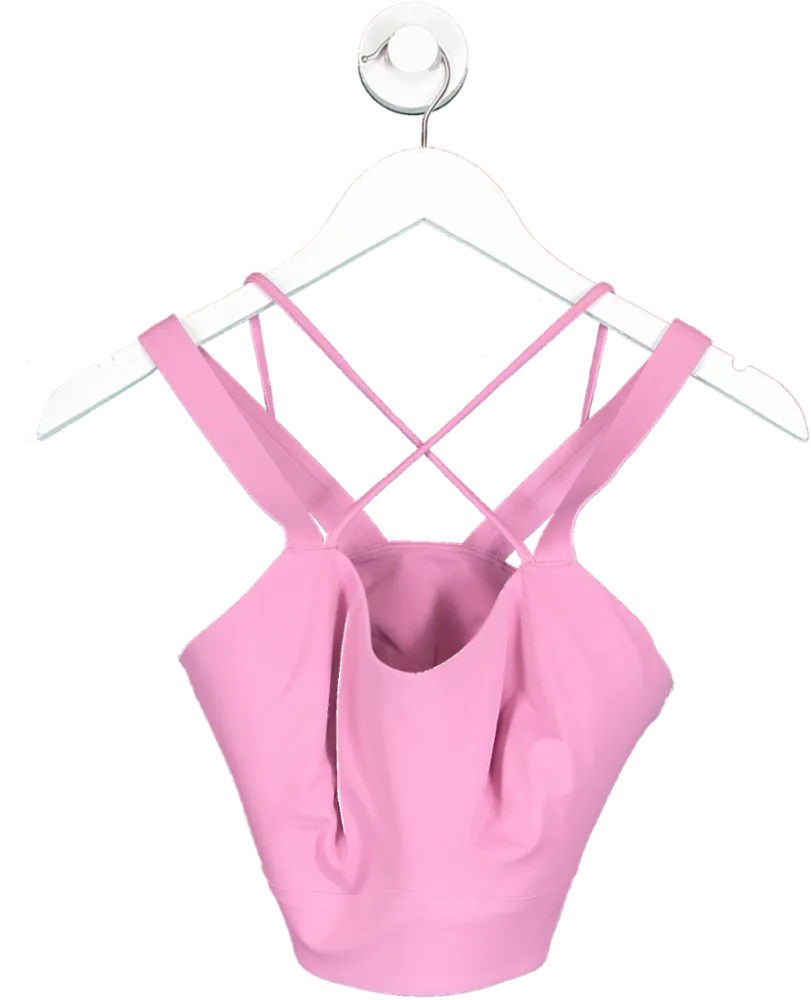 Lululemon Pink Like A Cloud Longline Sports Bra UK L