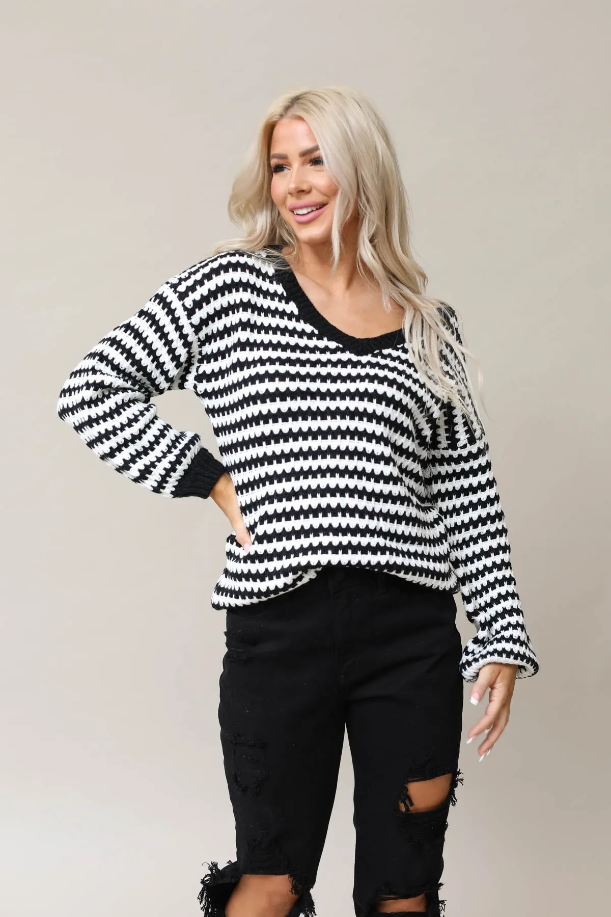 Mikol Stripe Sweater