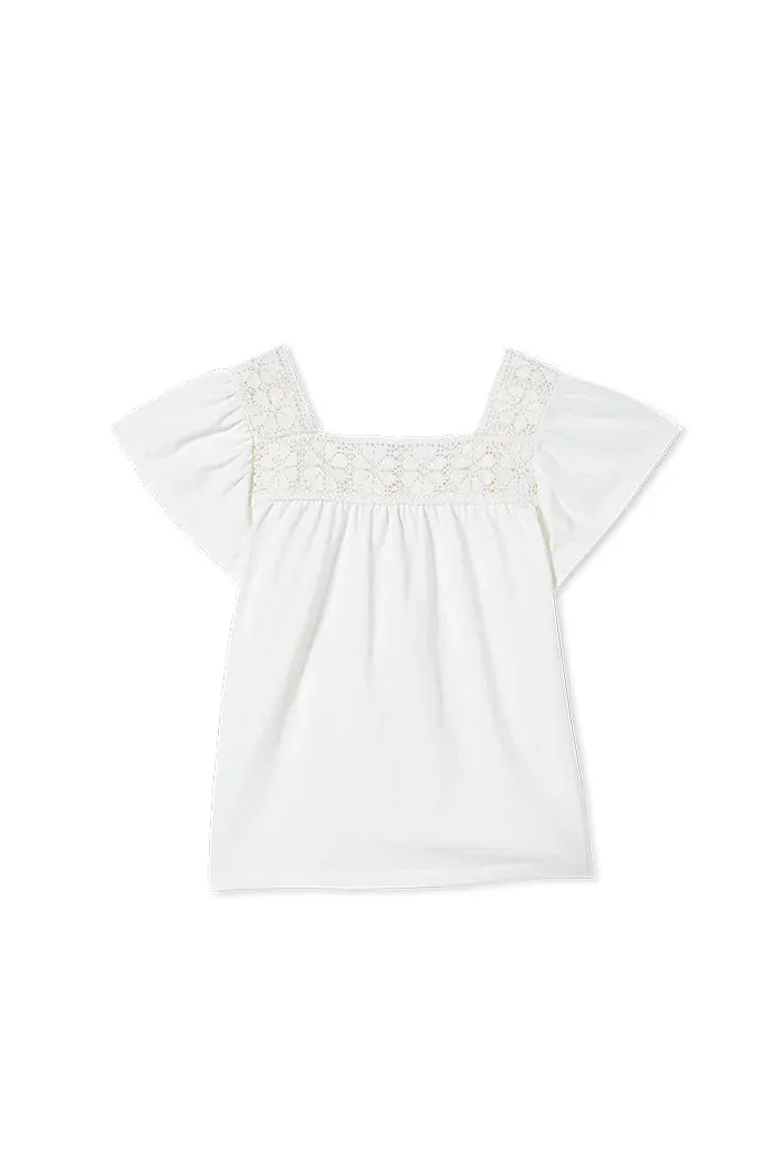 Milky Crochet Detail Tee