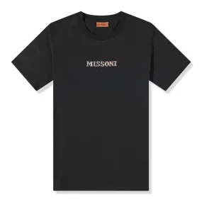 Missoni Embroidered Logo Optic Black T Shirt