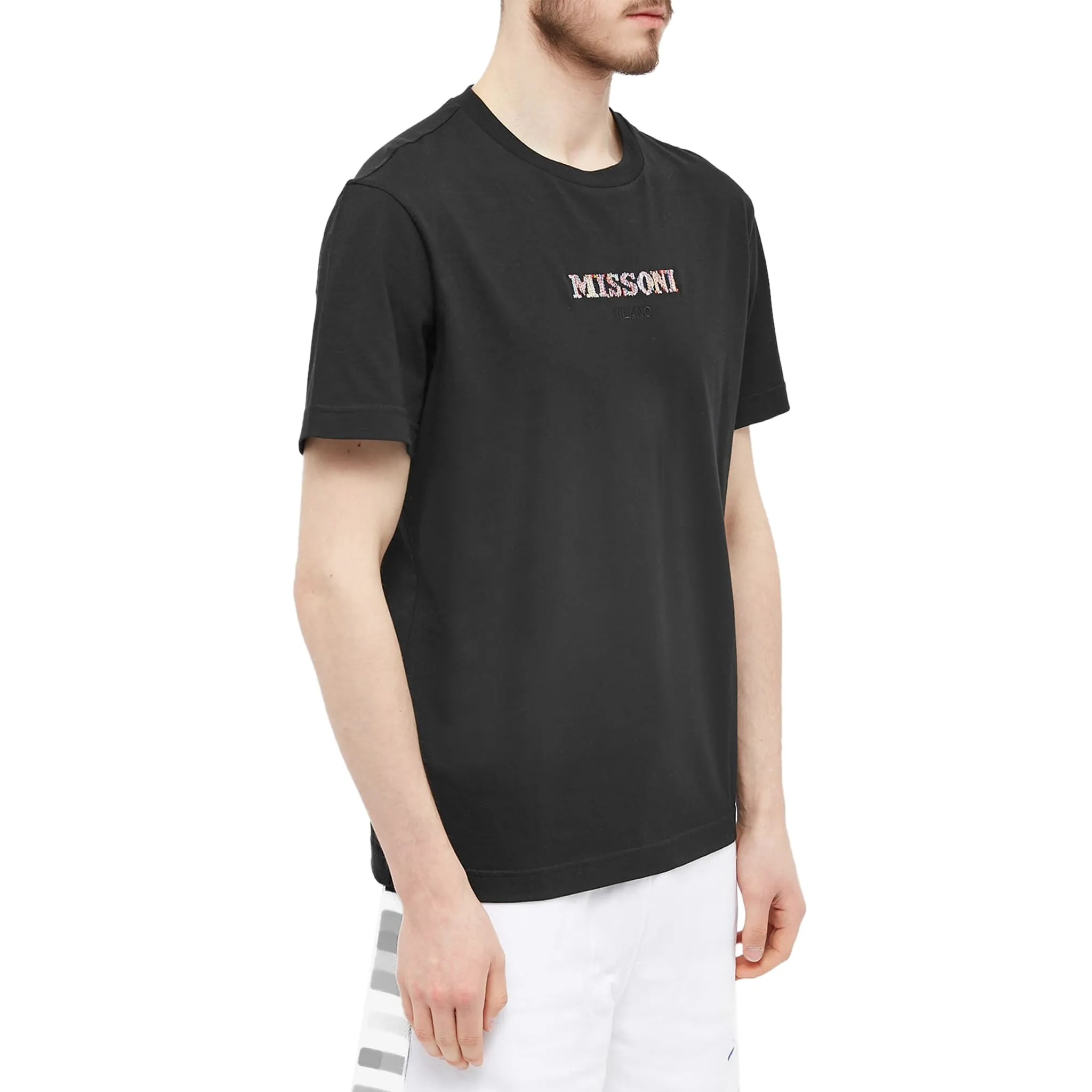 Missoni Embroidered Logo Optic Black T Shirt