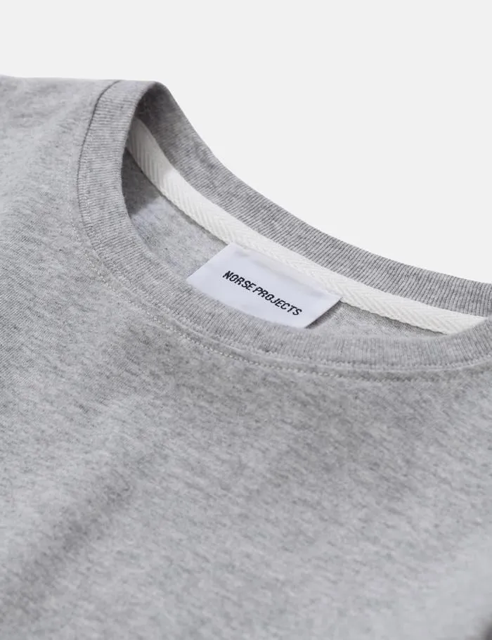 Norse Projects Niels Standard Long Sleeve T-Shirt - Light Grey Melange