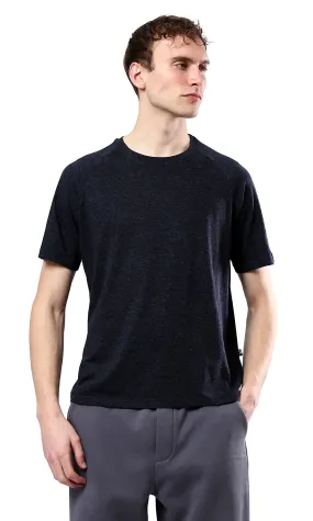 O181702 Heather Black Short Sleeves Comfy Tee